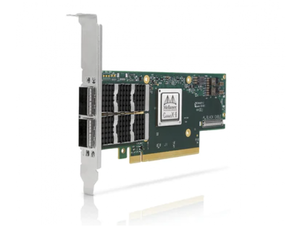 NVIDIA MCX653106A-ECAT-SP ConnectX-6 VPI Adapter Card HDR100 EDR InfiniBand and 100GbE Dual-Port QSFP56 PCIe 3.0/4.0 x16 Tall Bracket (-SP indicates Single Pack)