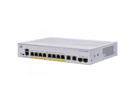 CBS350-8P-2G-EU Cisco Business 350 Series 8 gigabit PoE+ ports, internal power.